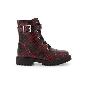 Jessica Simpson Girls Daria Moto Boot with Buckle in Black Plaid size 5 new